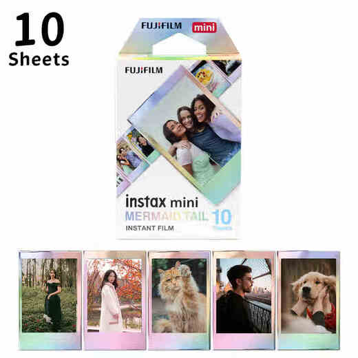 FUJIFILM INSTAX Polaroid Mini Lace Photo Paper Mermaid Tail 10 photos mini9/10/11/12/40/90/99/evo models suitable for printing