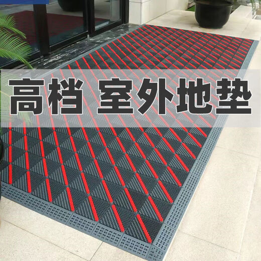 Niancai entry-level anti-slip and wear-resistant floor mats, outdoor splicing, commercial no-wash hotel floor mats, commercial dirt-rubbing outdoor dust-removing door mats, single brush, gray background, gray brush 120X150cm