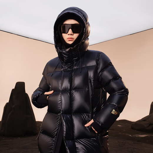 Govan Black Gold Goose Down Jacket Pioneer 3.0 Glossy 6-Panel Down Jacket Uniform Winter Thick Jacket for Men and Women Black S