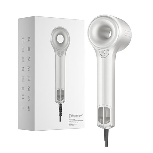 Radialight hair dryer household hair care negative ion hairstylist quick-drying bladeless hair dryer intelligent temperature control smooth high-speed hair dryer G1 pure white (PRO) 2 billion plasma + precise temperature control