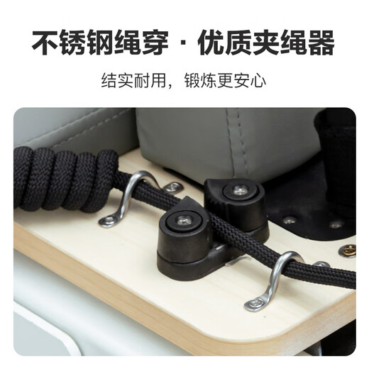 Gather Deren Pilates Equipment Aluminum Alloy Core Bed Folding Yoga Bed Small White Bed Yoga Studio Free Integrated Bed | Standard Model (Domestic Spring + PU Leather) Gray Leather Cover