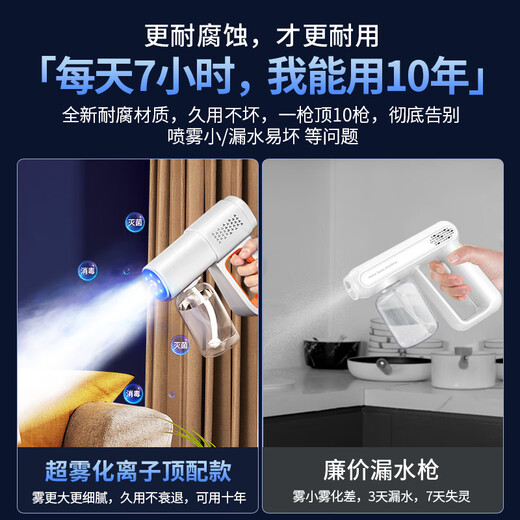 Xiaomi Guoba hypochlorous acid disinfection spray gun alcohol electric blue light nano household ultraviolet handheld spray machine luxury mini green super atomized ion disinfection