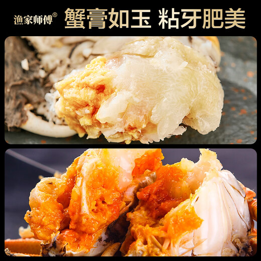 Live Crab Fisherman Master Hairy Crab Male 5-5.3 Two Females 4-4.3 Two 4 Pairs 8 Pieces Full-weight Fresh Crabs with Rope Removed in Stock Fresh Gift Box