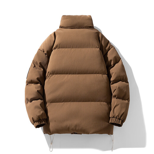 Warm Winter Duck Down Cotton Jacket Men's Extra Fat 200-300 Jin Jin Equals 0.5 Kilogram Large Size Trendy Fat Men Thickened Warm Boys' Winter Jacket Black 6XL 230-255 Jin Jin Equals 0.5 Kilogram