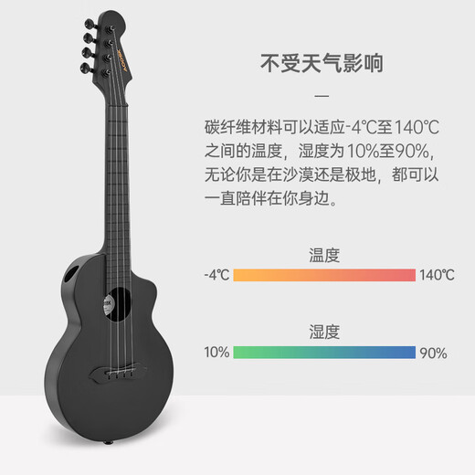 奥德斯克（AODSK）AUC-F01BL尤克里里碳纤维初学者男女学生小吉他23英寸薄荷绿