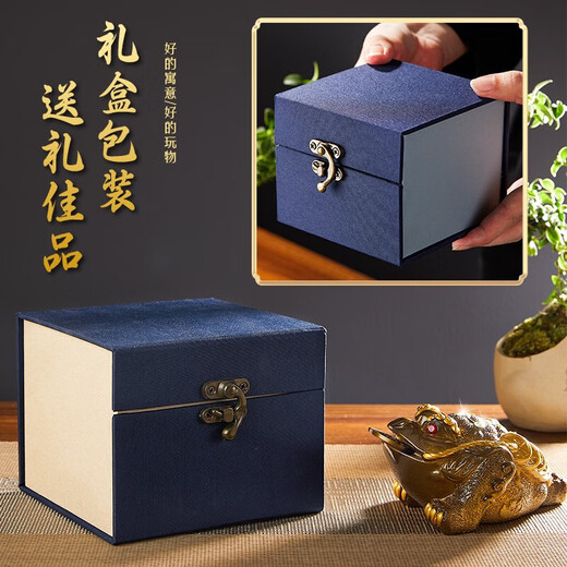 Eight Thousand Lines Golden Toad tea pet ornaments high-end color-changing can nourish and attract wealth tea accessories tea table Feng Shui boutique toad