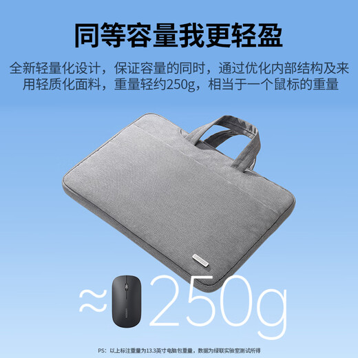 Green Link Computer Bag Portable Laptop Bag Storage Bag Business Travel Suitable for Apple Huawei Lenovo Xiaoxin Double-Layer Upgrade/Plush Protector/14-14.9 Inch