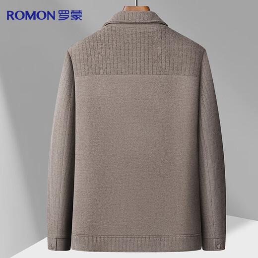 Romon jacket men's coat lapel solid color business casual fashion stretch jacket dad wear young and middle-aged men's wear