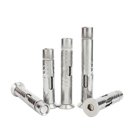 Hua Meng 304 stainless steel cross expansion screw, external hexagonal, countersunk head internal hexagonal screw, M4M5M6M8M10m12, cross M4*40 (use 6.5 impact drill 10 pieces