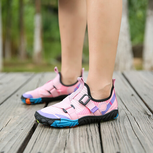 LINBUXAN children's indoor rope skipping special shoes for primary school students physical training shoes for boys and girls silent home fitness sports shoes Sapphire 32