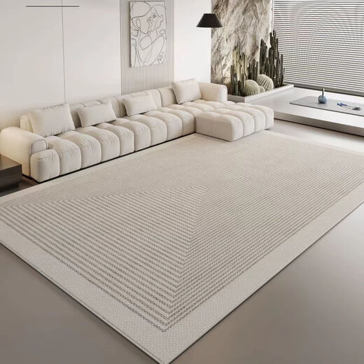 Yingzhuer carpet living room modern simple Nordic ins style gray high-end light luxury sofa coffee table blanket hairless bedroom floor mat simple but extraordinary-01 100*200cm