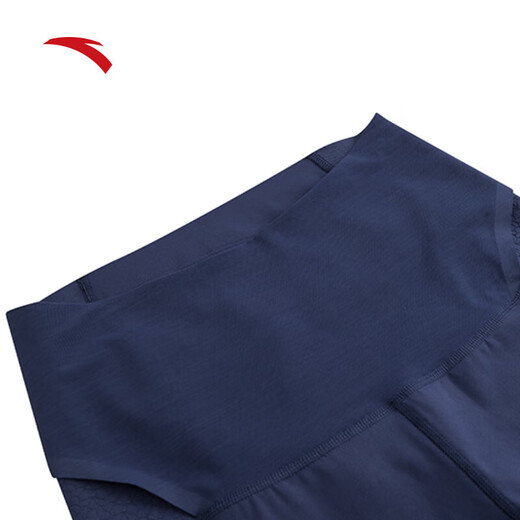 ANTA Yoga Pants Women's 2025 Autumn Tight Nine-Point Pants Training Fitness Pilates Pants Slimming Shark Pants Wearable Dark Blue-2 S/Female 160