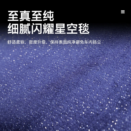 华饰别克GL8脚垫星空地毯满天星绒面全包围防滑地毯phev陆尊脚垫改装 主副驾+二排+三排夜空咖3片 七座3899尊享版/4199奢享版