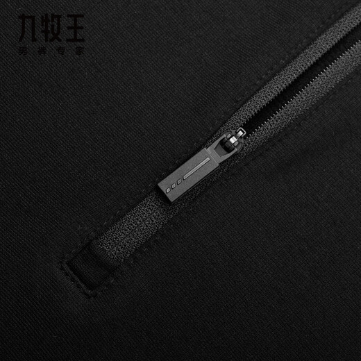 JOEONE long-sleeved T-shirt men's same style in shopping malls autumn and winter warm half-zip sweatshirt warm business outdoor inner wear slim version + black + JT1DV47027 L 175/96A(50)