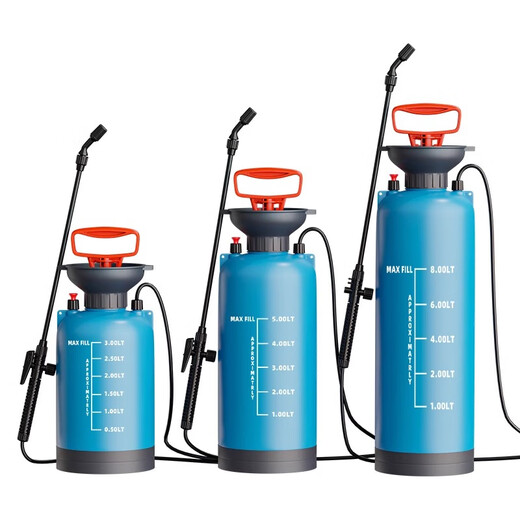 Delixi sprayer, watering can, pesticide spraying artifact, agricultural small disinfection, household watering, pesticide spray gun, 3L upgraded model (with base) + copper telescopic spray rod