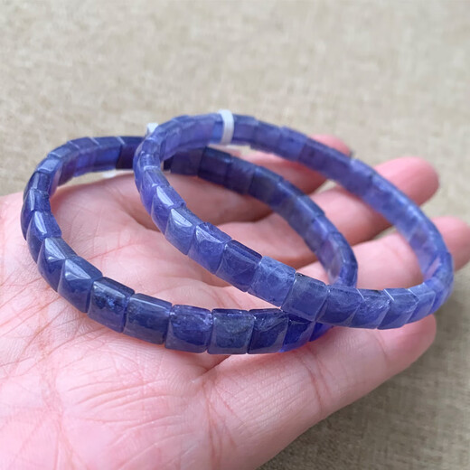 Chihuan Natural Ice Heart of the Ocean Tanzanite Single Circle Bracelet Tanzania Sapphire Bracelet Jewelry Gift (S32) About 5.4mm