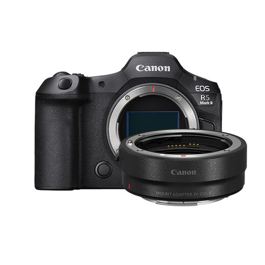 Canon r5 second generation full-frame professional mirrorless camera EOS R5 Mark II 8K video professional camera vlog shooting r52 flagship digital camera R5 second generation stand-alone + EOS R adapter package 1 including basic accessories, ready to shoot and use