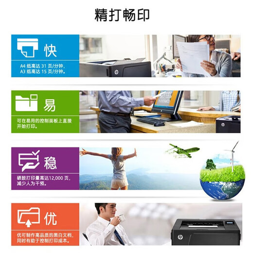 
Second-hand printer Second-hand HP 701/706n black and white A3A4 laser high-speed printing office and home automatic double-sided wired network large paper library 90% new 701a (usb standard)