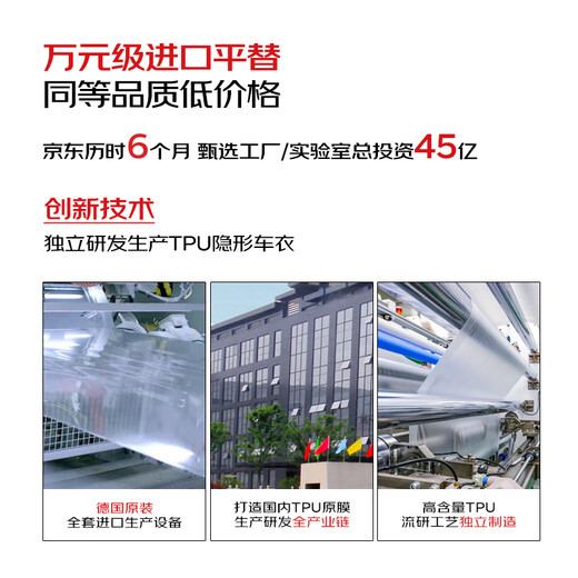 Jing'antu invisible car clothing film full body film TPU material anti-scratch film car clothing paint protective film Jingzhi 75 matte surface