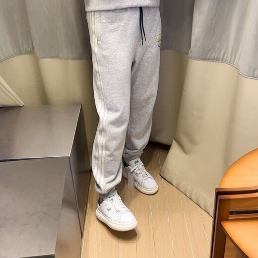 阿迪达斯 （adidas）裤子女裤2025年春季新款运动裤宽松卫裤收口休闲针织长裤 IT9856灰色内里毛圈 L