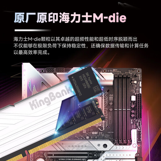 KINGBANK Yinjue DDR5 memory 6000 desktop computer game e-sports vest memory stick office 6400 Hynix particles Adie particles 16GB 32G Yinjue 6400 32G 16G 2 Hynix M-C32