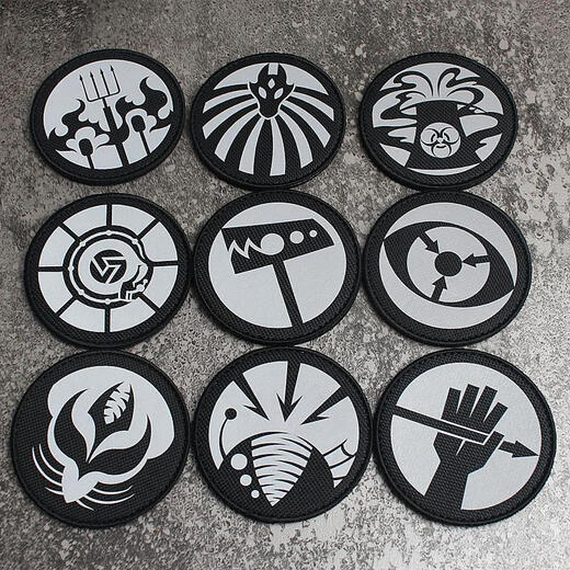 Xulixing SCP Foundation Mobile Task Force Logo Reflective Velcro Badge Morale Badge Personalized Armband Badge Backpack Sticker Nine-tailed Fox