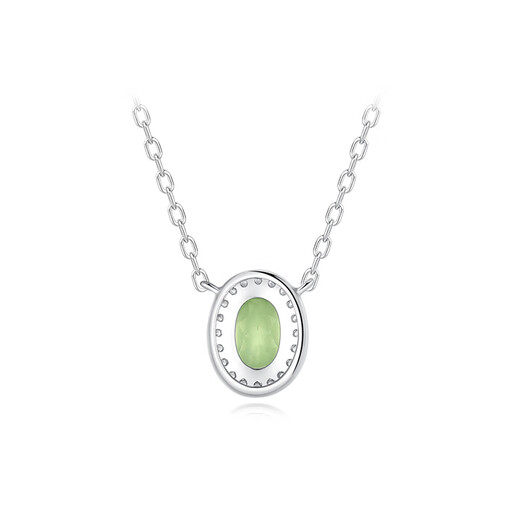 Muye natural colored gem 925 silver natural colored gemstone peridot necklace peridot necklace original design peridot necklace