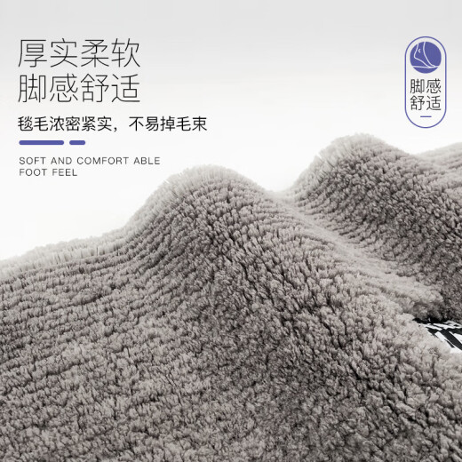 Fuju antibacterial and absorbent floor mats, super soft and odor-free bathroom door non-slip mats 40*60cm custom gray