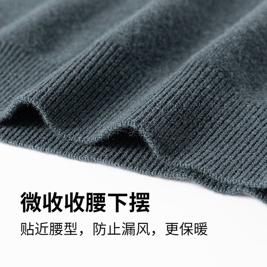 Shanshan 100% sheep wool cardigan men's autumn and winter business casual embroidered warm pullover half turtleneck bottoming shirt