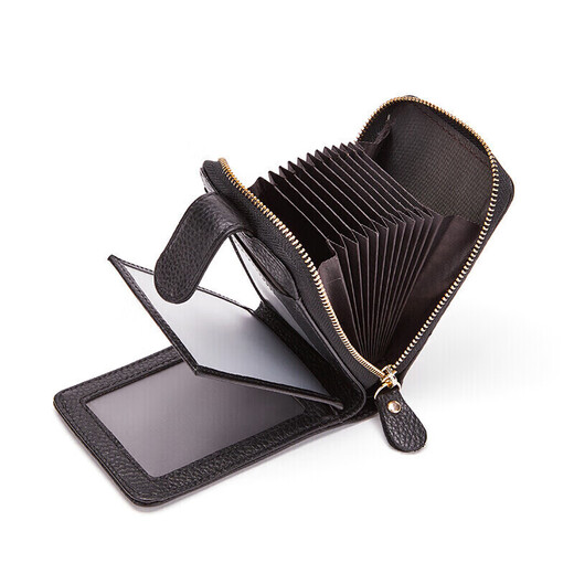 Postaton first-layer kraft card bag with multiple card slots, men's coin purse, accordion card bag, birthday gift for husband, boyfriend, dad