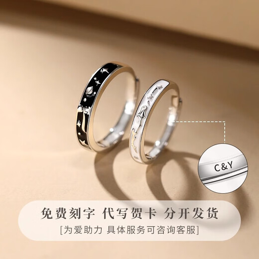 MZMZ Platinum Couple Ring PT950 Platinum Knot Engagement Fashion Pair Ring Valentine's Day Birthday Gift for Girlfriend Local Warehouse/Next Day Delivery - Light Luxury Prince and Rose Pair Ring