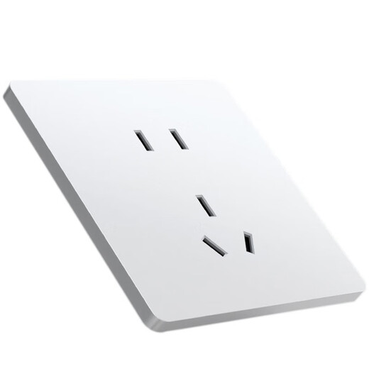 International electrician type 86 ultra-thin switch socket panel wall concealed matte large board frameless household whole house set five-hole socket staggered five-hole socket ceramic white
