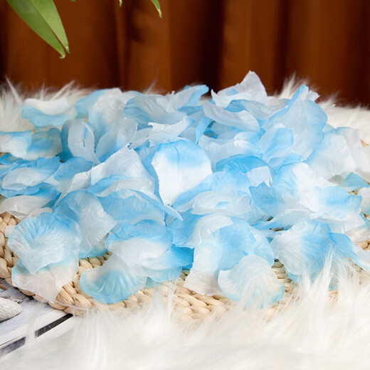 Antarctic Story Simulation Wedding Rose Petals Wedding Birthday Hand Spreading Flowers Confession Proposal Romantic Wedding Room Decoration Supplies Valentine's Day Milky White (3 Packs of 300 Pieces)