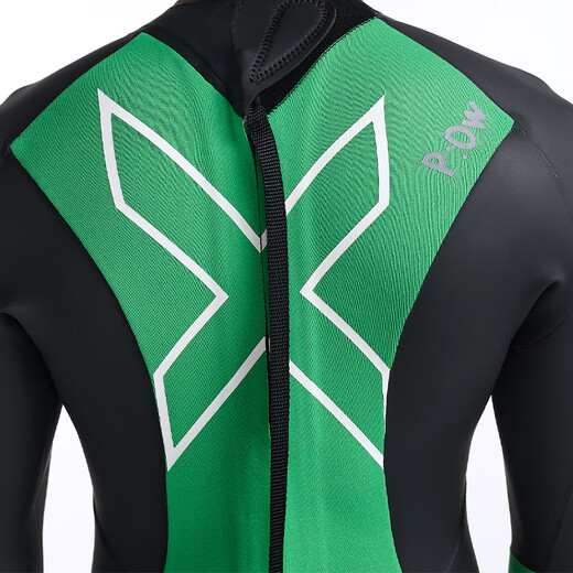 2XU Propel Series P 1 long-sleeved cold wetsuit professional snorkeling warm one-piece wetsuit winter swimming suit black/bright green M