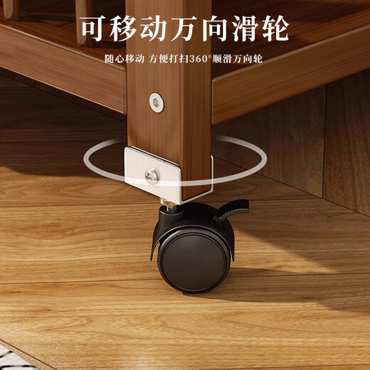 Путешествия дома Мобильная чайная тележка Чайная стойка Маленький журнальный столик Чайный столик Боковой шкаф Шкаф для чайной воды Стеллаж для хранения чайной тележки 3 слоя Длина 50