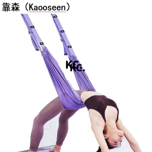 何佳功家用瑜伽一字马倒立神器下腰训练器材挂门伸展弹力带 丁香紫