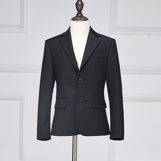 衣诺坊儿童西装外套男童礼服主持人演出服西服 单件外套：黑色150
