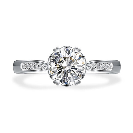 Xingzhi PT950 platinum diamond ring micro-paved women's ring wedding gift moissanite ring platinum gift for girlfriend Chinese Valentine's Day platinum + 50 points D color moissanite diamond