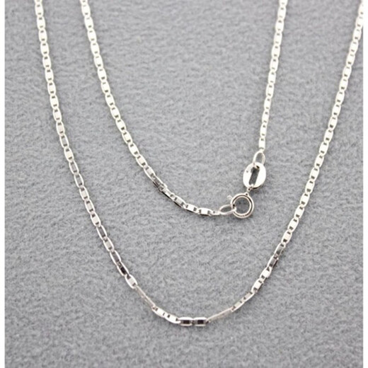 DR-FLVVS Fat Donglai same style platinum pt950 white l gold necklace women's fashion simple tile chain clavicle chain platinum 45cm 2.0MM wide platinum tile chain