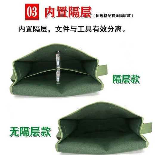 An Junsheng canvas tool bag thickened wear-resistant bricklayer storage bag construction site carpentry crossbody large capacity electrician multi-layer tool bag five-socket small single layer 35-30-11.5