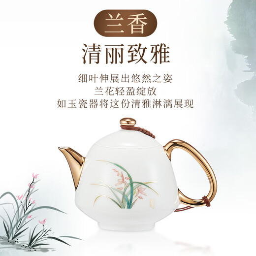 KAMJOVE teapot Kung Fu tea set exquisite porcelain household Chinese tea cup for entertaining guests KP-160