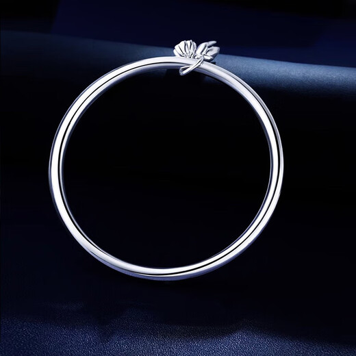 Xizhao Jewelry Two Worlds Bracelet Platinum PT950 Women's Smooth Ring Bracelet Lotus Lotus Peng Bracelet for Girlfriend 37.62g Circle No. 58 Shipped in 1-10 working days