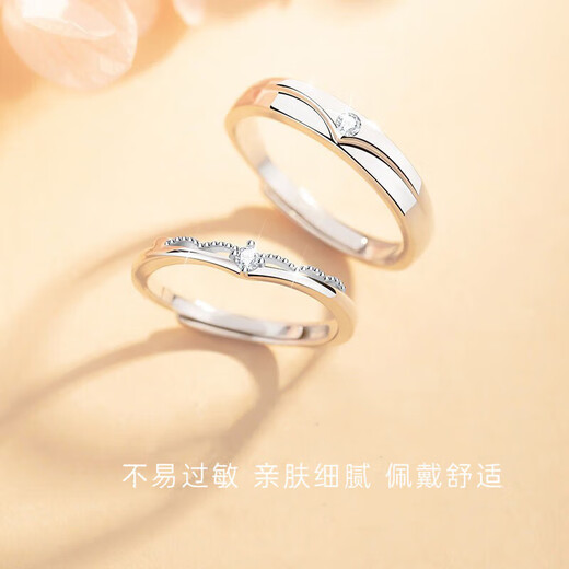 MZMZ Prince and Princess Couple Ring PT950 Platinum Pair Adjustable Wedding Rings Looking for a Birthday Gift for My Girlfriend Prince and Princess Rings Without Engraving