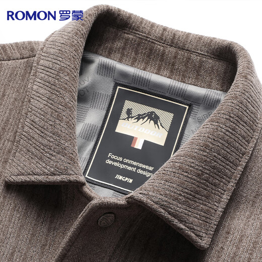 Romon jacket men's coat lapel solid color business casual fashion stretch jacket dad wear young and middle-aged men's wear