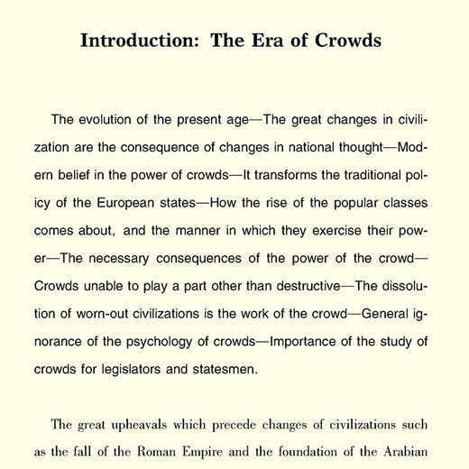 [全英文] 乌合之众 英文全本典藏 全英文版世界经典名著阅读世界名著导读 正版纯英文版原版书籍 全英语小说世界名著文学原著小说 英文原版小说 原版英文世界名著