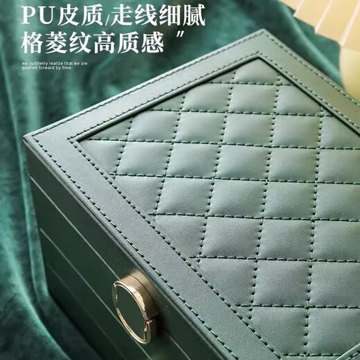 Eight seabird jewelry box storage box with lock exquisite earrings jewelry necklace earrings storage display stand Chinese Valentine's Day