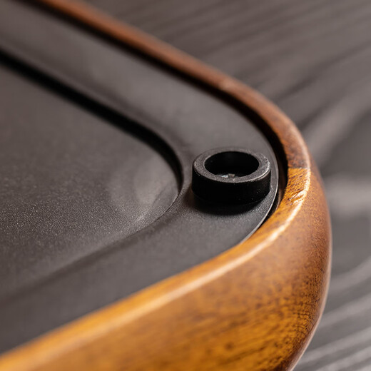 Craftsman's Tea Tray Black Gold Magnet Dry Infusion Tray Household High-end Rosewood Frame Tea Table Office Tea Set Tray Black Gold Magnet Painted Mountain Bird Walnut Tea Tray 40cm