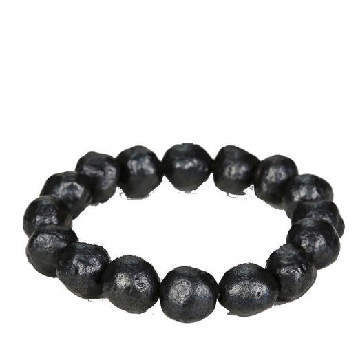 DRJEFUN Xinjiang carbonaceous precious metal meteorite raw stone bracelet natural cosmic meteor fall iron sulfide conformable bracelet fidelity No. 40