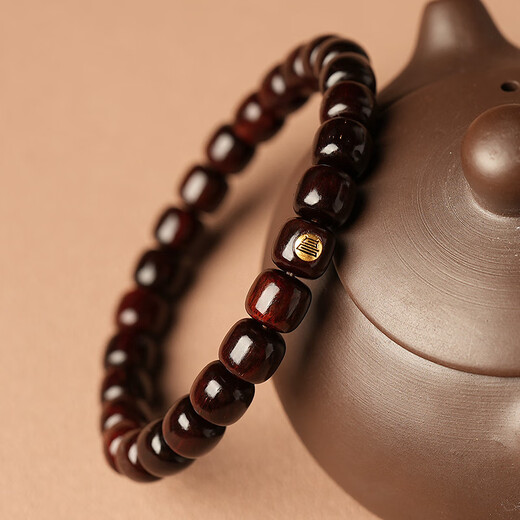 满木园印度小叶紫檀手串女士 老料高油高密檀香单圈手链男士生日礼物