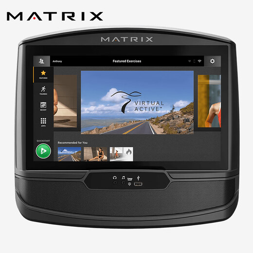 JOHNSON exercise bike Matrix-U50 luxury home vertical magnetically controlled silent dynamic bicycle gym equipment XIR-16-inch touch screen